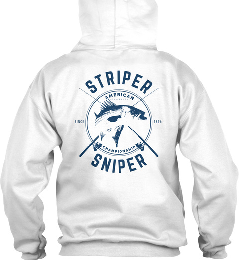 Striper American Since Championship Sniper White T-Shirt Back