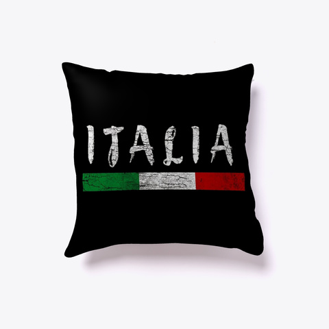 Pride Italia I Love Italy Pillow Black Kaos Front