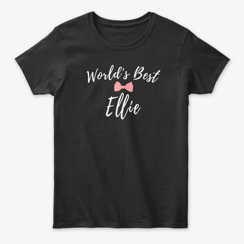World's Best Ellie Black T-Shirt Front