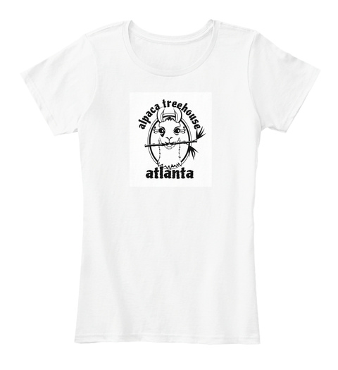 Alpaca Treehouse Atlanta White T-Shirt Front