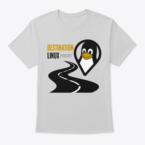 Destination Linux: 2020 Logo Shirt Light Steel T-Shirt Front