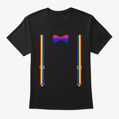 Cute Bisexual Pride Bisexuality Lgbt Black T-Shirt Front