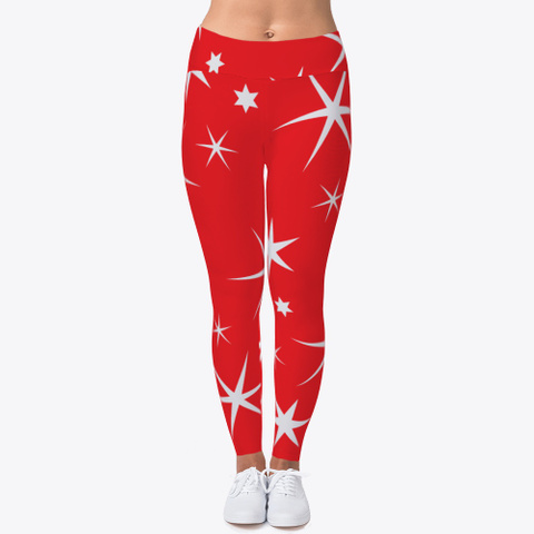 Sky Star Leggings In Usa Red T-Shirt Front