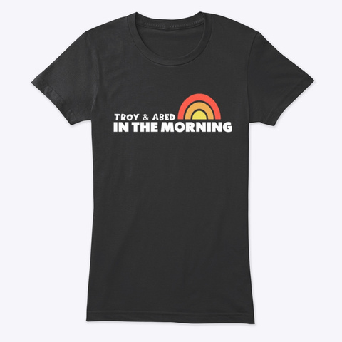 Imaginary Morning Show Vintage Black T-Shirt Front