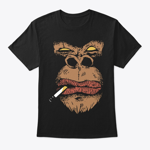 Angry Gorilla Black T-Shirt Front