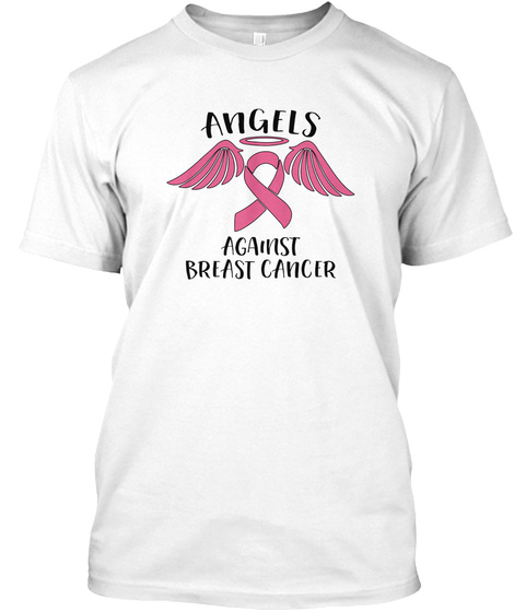 Breast Cancer Awareness Art For Warrior White T-Shirt Front