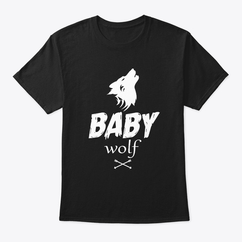 Baby Wolf Mama Wolf Mothers Day Shirt Black T-Shirt Front