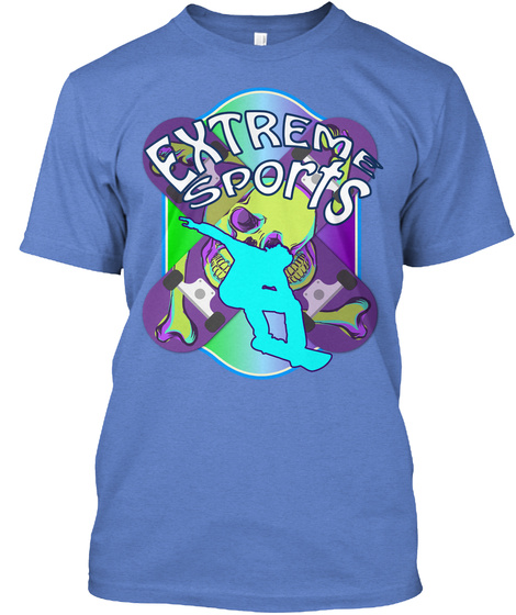 Extreme Sports Heathered Royal  T-Shirt Front