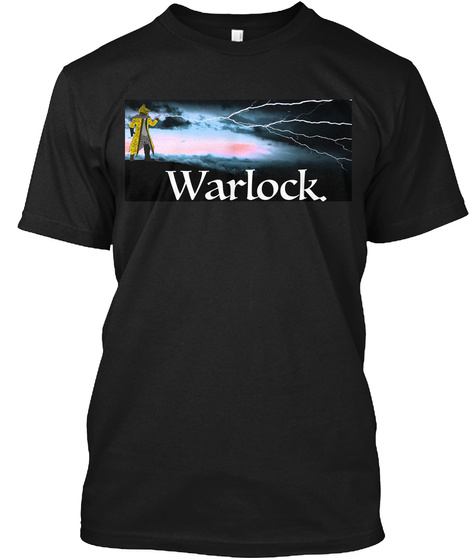 Visions Of A Warlock Black T-Shirt Front