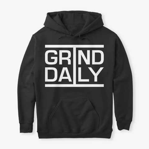 Grind Daily Black T-Shirt Front
