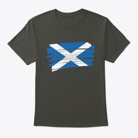 Scottish Grunge Flag Design Smoke Gray Camiseta Front