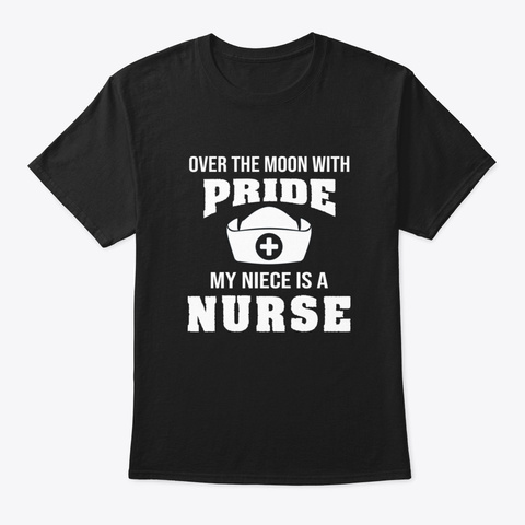 Over The Moon With Pride My Niece Is A N Black T-Shirt Front