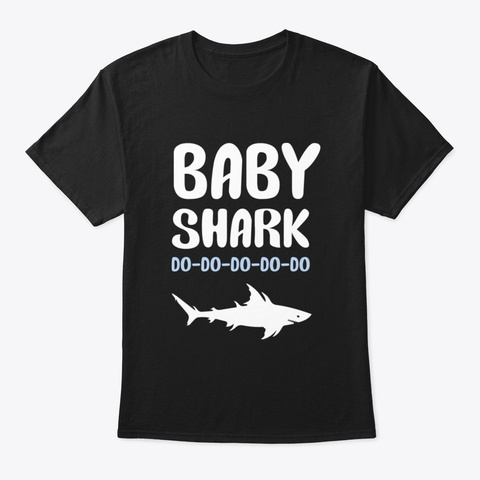 Baby Shark Do Do Do 5 Quqa Black Maglietta Front