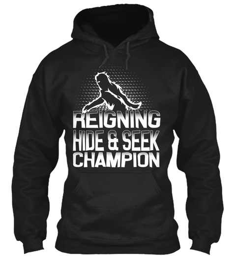 Bigfoot Reigning Hide &Amp; Seek Champion Black T-Shirt Front