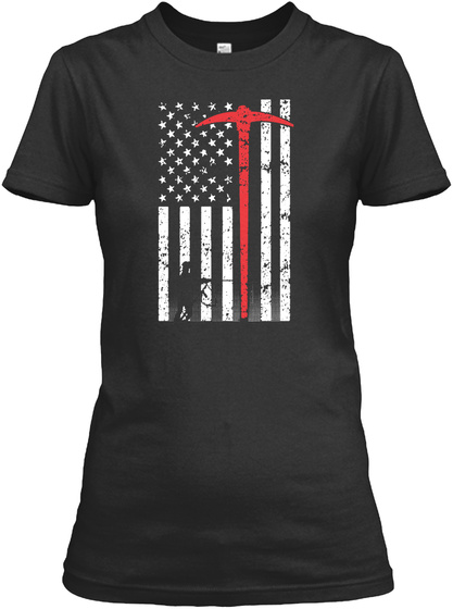 American Miner Tshirt Black T-Shirt Front