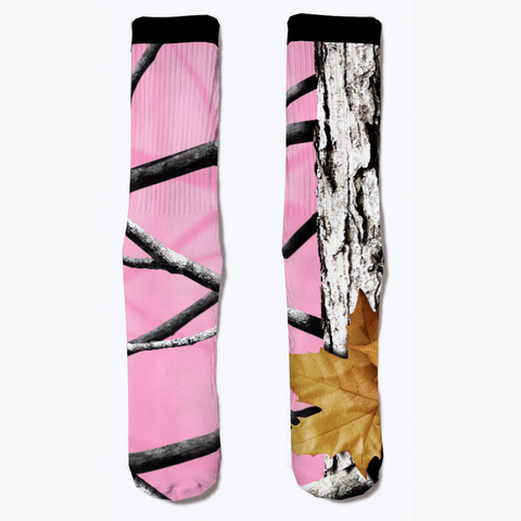 Camo Colored Socks, Pink Standard Kaos Front