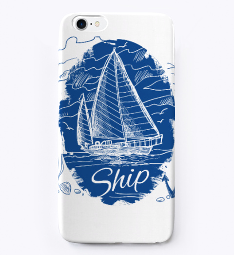 Ship  In Sea I Phone Case Standard Camiseta Front