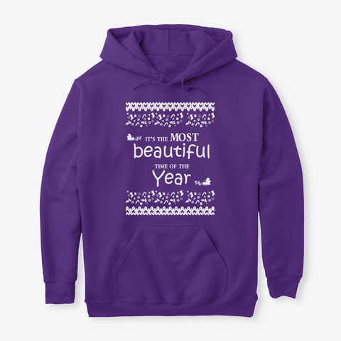 Best Christmas Ugly Sweater In Usa Purple T-Shirt Front