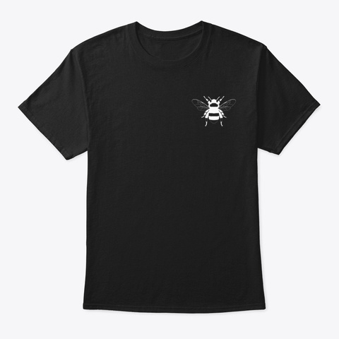 "Bumble Bee" Poem Tshirt Winter Scheme Black T-Shirt Front