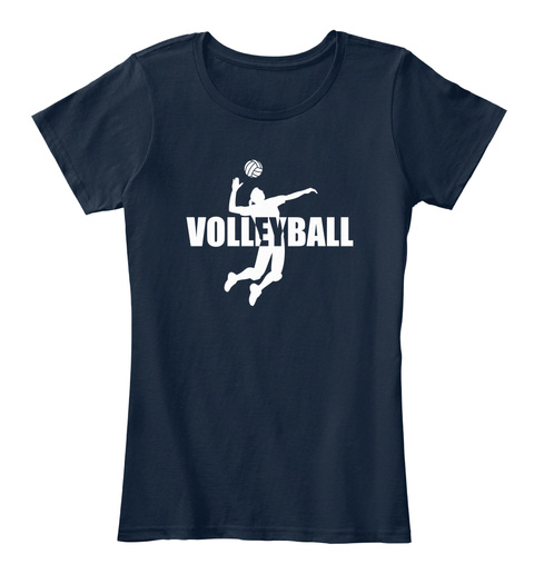 Volleyball New Navy T-Shirt Front