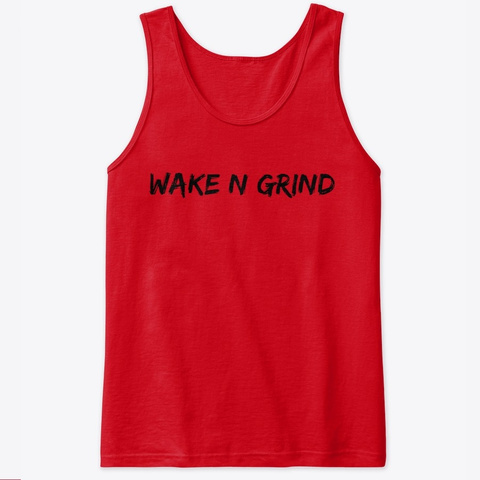 Wake N Grind Barkour Tank Top Red T-Shirt Front