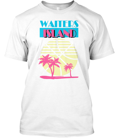 Waiters Island White T-Shirt Front