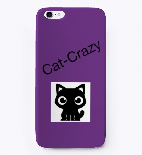 Cat Crazy Purple Maglietta Front