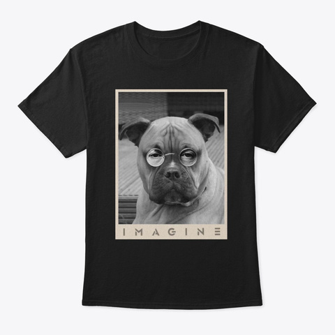 Bulldog Imagine Black T-Shirt Front