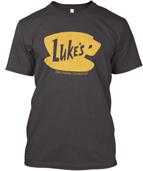 Luke's' Stars,Hollow, Connecticut Heathered Charcoal  T-Shirt Front