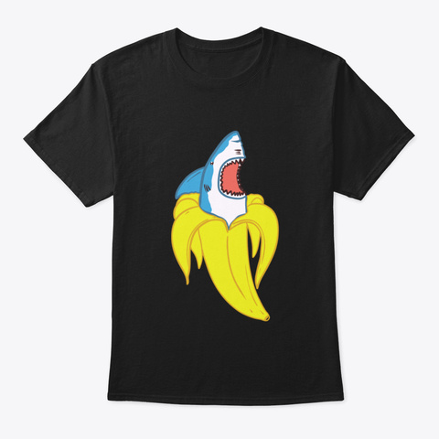 Banana Shark Black Camiseta Front