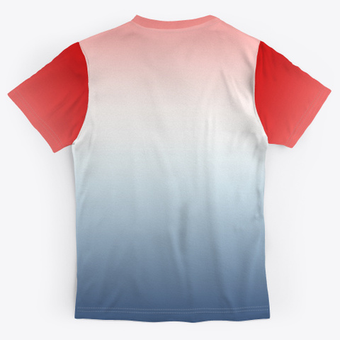 Red White Blue Color Gradient Standard T-Shirt Back