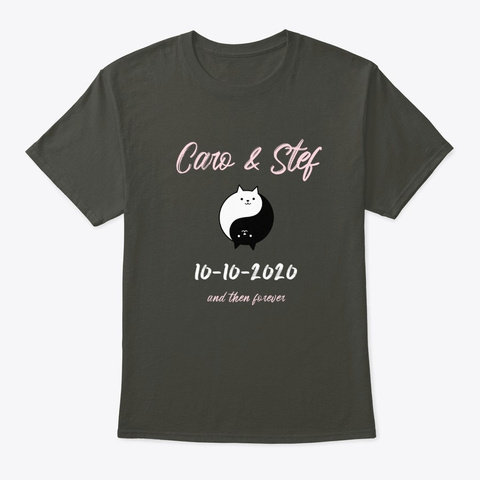 Caro & Stef Wedding Smoke Gray T-Shirt Front
