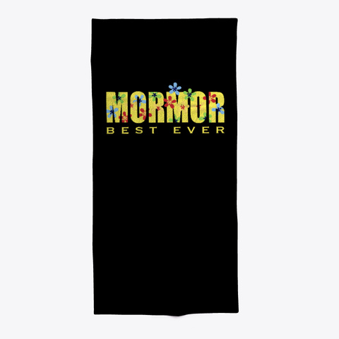 Mormor Towel | Best Ever Mormor Black T-Shirt Front