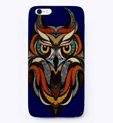Owl I Phone Case Dark Navy Camiseta Front