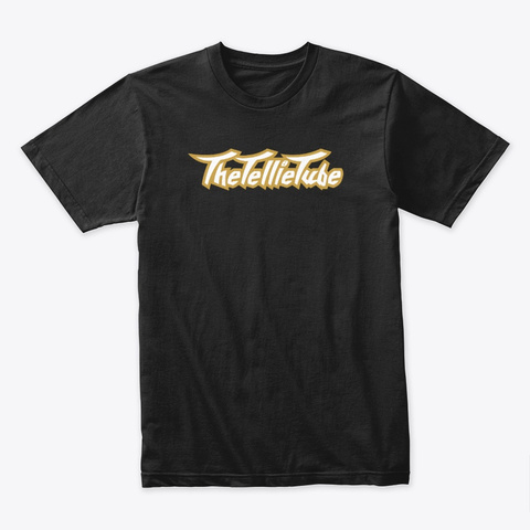 The Tellie Tube Classic Gold Black T-Shirt Front