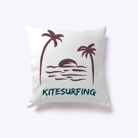 Kitesurfing Palm Tree, Ocean And Sun Standard T-Shirt Front