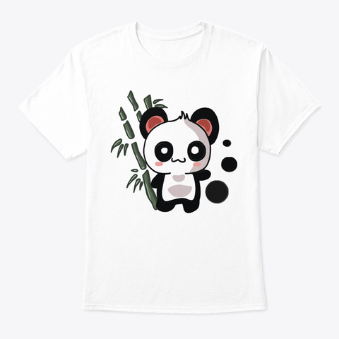 Giant Panda White Camiseta Front