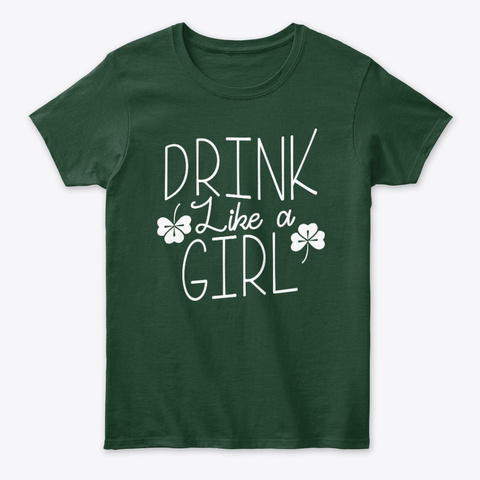 Drink Like A Girl St. Patricks Blue Unisex Tshirt