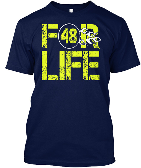 For 48 Life Navy T-Shirt Front