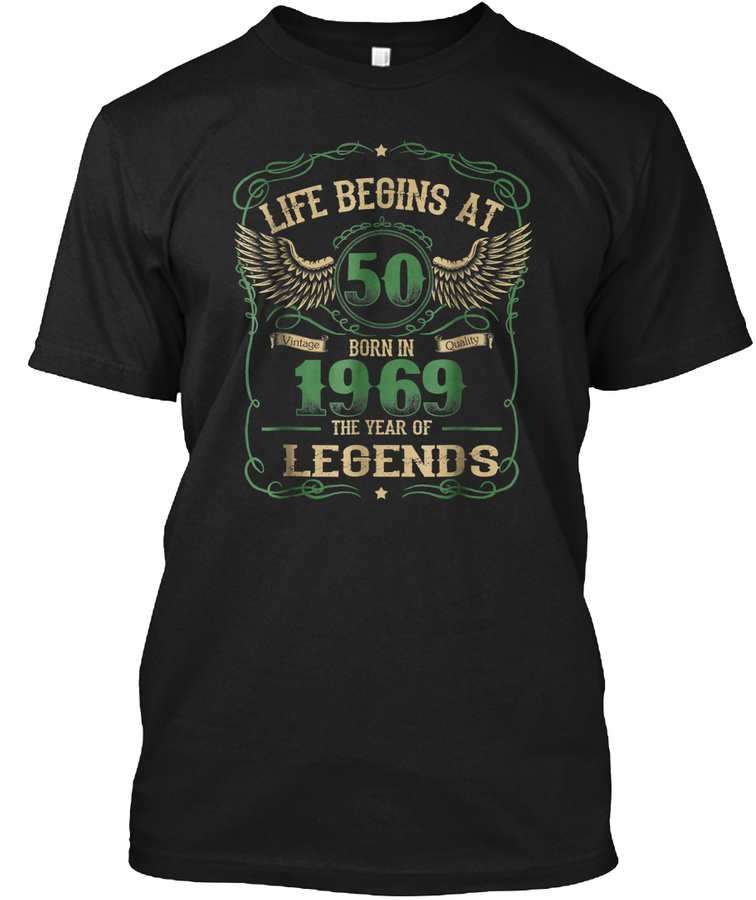 Mens Life begins at 50 Vintage born in Q Unisex Tshirt