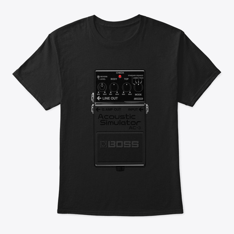 Acoustic Simulator Pedal Black T-Shirt Front