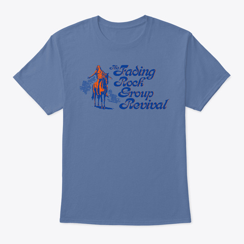 The Fading Rock Group Revival Vintage Denim Blue T-Shirt Front