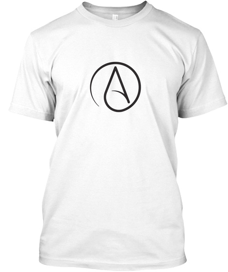 Atheism Symbol Black White T-Shirt Front