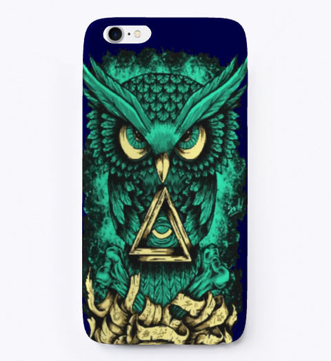Owl I Phone Case Dark Navy Camiseta Front