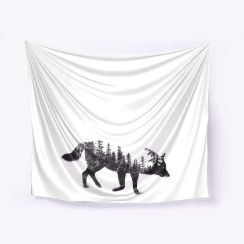 Wolf Tree Blanket White T-Shirt Front