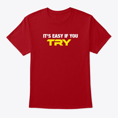Try Deep Red Camiseta Front