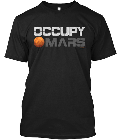 Occupy Mars Black T-Shirt Front