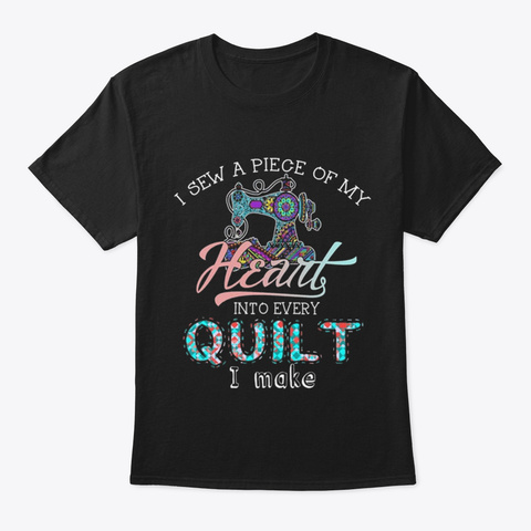 Quilting Black T-Shirt Front