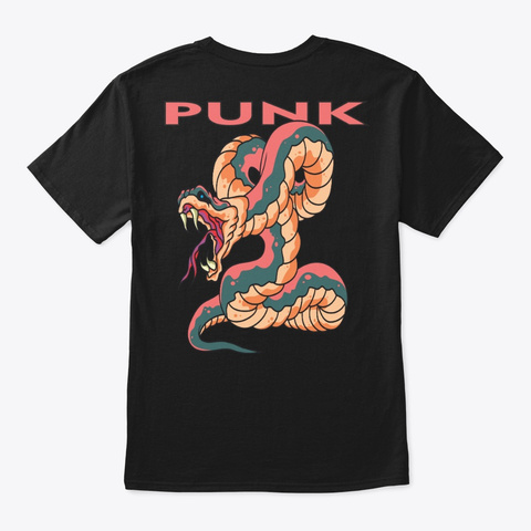 Punk   Snake Black T-Shirt Back