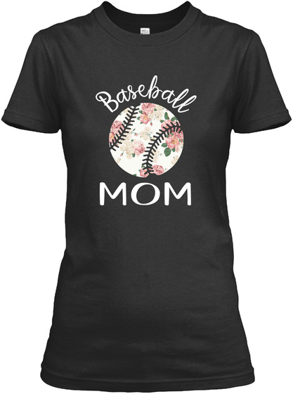 Flower Pattern Baseball Mom Tshirt